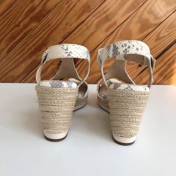 COLE HAAN Cloudfeel Espadrille Open Toe Wedge Sandals - Picture 7 of 9